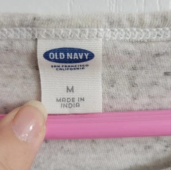 Medium Old Navy heathered gray long sleeve shirt - Picture 3 of 4